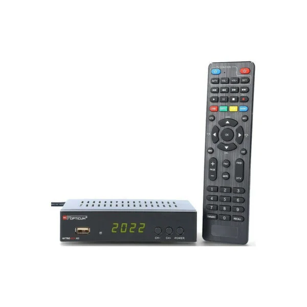 Opticum T90 Plus Ψηφιακός Δέκτης Mpeg-4 Full HD (1080p) με Λειτουργία PVR (Εγγραφή σε USB) Σύνδεσεις SCART / HDMI / USB - Image 2