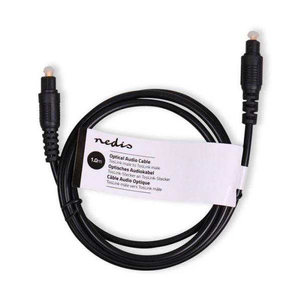 Nedis Optical Audio Cable TOS male - TOS male Μαύρο 1m (CAGT25000BK10) - Image 3